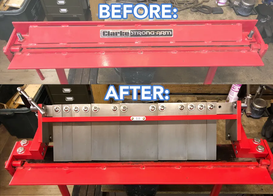 Click to view full size - Above is the standard Clarke break, below is the completed project