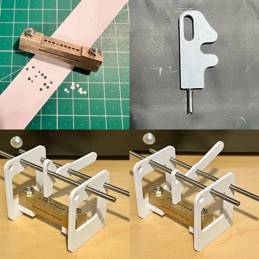 Click to view full size - Proving the idea of the punch and lever mechanism